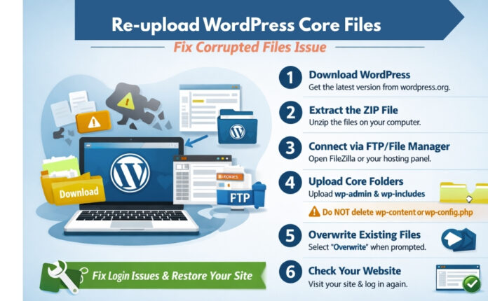 Re-upload WordPress Core Files